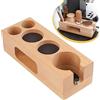 EFUTURETIME Coffee Tamper Station 58 mm Regolabile, Legno Antiscivolo