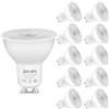 ZIKEY Lampadine LED GU10 7W, Bianca Fredda 6500K, Equivalenti a 60W, 650 Lumen Faretto Led, Lunga durata, Basso consumo, Non dimmerabile, AC 85-265V, 10 Pezzi
