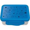 ergobag Portamerenda in acciaio inox Stars - Blu scuro | Con scomparto separato e snack box, lavabile in lavastoviglie per un utilizzo pratico ogni giorno