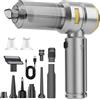 Bizcasa Aspirabriciole Senza Fili,22000Pa Aspirapolvere Auto,3 Velocità,4 in 1 Aspiratore e Soffiatore con Motore Brushless,6000mAh Spray ad aria Compressa,per Auto Casa Ufficio Peli di Domestici