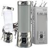 BlendyGo Frullatore portatile mini frullatore elettrico BlendyGo 3 usb ricaricabile tritatutto elettrico frullo piccolo blender smoothie maker trita ghiaccio e frutta congelata (Silver Metallic)