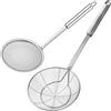 Aiareozy 2 Pezzi Ragno da Cucina Acciaio, Schiumarola Acciaio Inox, Schiumarola per Fritti, Colino Fritto, Ragno per Cucinare, Friggere, Arrostire, Pasta o Gnocchi