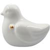 Gentile Ceramiche Colomba bianca con dettaglio oro in ceramica - Linea Baby Soft (8cm)