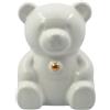 Gentile Ceramiche Orso bianco con dettaglio oro in ceramica - Linea Baby Soft (8cm)