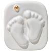 Gentile Ceramiche Piedini bianchi con dettaglio oro in ceramica - Linea Baby Soft (8cm)