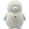 Gentile Ceramiche Pinguino bianco con dettaglio oro in ceramica - Linea Baby Soft (8cm)