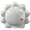Gentile Ceramiche Sole bianco con dettaglio oro in ceramica - Linea Baby Soft (8cm)