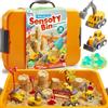 Klever Kits Cestino sensoriale da Costruzione per Bambini con Pietre fosforescenti, Sandbox con Coperchio, Kit di Costruzione Castello di Sabbia Magica, attività di apprendimento prescolare, Regali