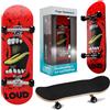 Danbghyuo Mini Skateboard Da Dita, Rosso Festa Compleanno Fingerboard con Accessori per Skateboard Mini per Trucchi e Stunt per adulti, ragazzi, bambini e principianti…