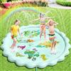 Peradix Tappetino Gioco d'Acqua,79in/200 cm Splash Play Mat Gioco di Spruzzi d'Acqua Tappetino, Giochi di Spruzzi Estivi Perfetti per Bambini E attività in Famiglia (Tema dei Dinosauri)