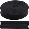 Aerzetix - Nastro di Cotone per Cucito - Nastro sbieco Decorativo 9 Metri x 15 mm - Cotone - Accessorio Creativo per Decorazione - Colore Nero