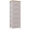 Somdot Cassettiera Camera da Letto in Tessuto, Mobiletto Salvaspazio, Settimino per Soggiorno, Studio, Cameretta, Ingresso, 30P x 42l x 115H (6 Cassetti), Grigio Cenere