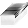 Fousenuk 12 Pcs A5 Sacchetto di Zip Impermeabile, Borse di File Mesh, Trasparenti Cartelline Portadocumenti, Buste Plastica Zip, Sacchetto del Documento per Documenti, Ricevute, Cosmetici, nero