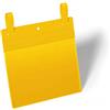 Durable 174904 Buste con Fascette d'Aggancio A5 Orizzontale, Confezioni da 50 Pezzi, Giallo