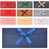 SenaiMy 10 Pezzi Buste Colorate Con Nastri, Retrò di Carta Rettangolari Con Fiocco per Inviti Fatti a Mano, Biglietti di Nozze o Festival (22x11cm)