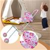 Passeggino Bambola Carrozzina Pieghevole Stroller Giocattolo con Capottina