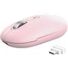 TRUST Mouse - ultrasottile - wireless - ricaricabile - rosa - Trust (unità vendita 1 pz.)