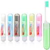 Yuannee Spazzolino e Dentifricio da Viaggio,6PCS Spazzolinos da Denti Pieghevole Kit Spazzolino da Viaggio Kit da Portatile con Dentifricioper per Bambini Adulti In Campeggio In viaggi(colorato)
