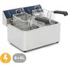 Friggitrice elettrica professionale - 2 vasche - 4+4L
