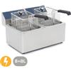 Friggitrice elettrica professionale - 2 vasche - 8+8L