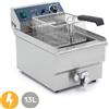 Friggitrice elettrica professionale - 13L - con rubinetto