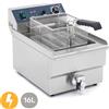 Friggitrice elettrica professionale - con rubinetto - 16L