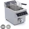 Friggitrice elettrica professionale - con rubinetto - 8L - Induzione