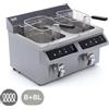 Friggitrice elettrica professionale - 2 vasche - con rubinetto - 8+8L - Induzione