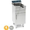 Friggitrice elettrica professionale da terra - con rubinetto - 16L - 5000W