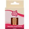FunCakes Metallic Food Paint Rame: crea effetti metallici su fondente, marzapane, pasta di gomma. Pittura alimentare al 100% commestibile, halal, adatta per vegetariani e vegani. 30 ml.
