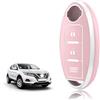 TOOMUME Cover Chiave TPU, Custodia Chiave Adatto per Nissan Qashqai J11 J12 Juke F15 X Trail T32 Micra K13 K14 Infiniti Q50 QX60 EX35 FX45, Copri Chiavi Guscio Chiave Auto Telecomando - Tre Linee