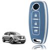 TOOMUME Cover Chiave TPU, Custodia Chiave Adatto per Nissan Qashqai J12 Juke F16 Xtrail T33 Airya B6 B8 B9 Micra Altima Teana Murano Kicks, Copri Chiavi Guscio Chiave Auto Telecomando - Bagagliaio
