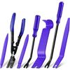 Flintronic 7 Pezzi Kit Utensile di Smontaggio per Riparazione Auto-Blu | Kit Utensili Rimozione Rivestimenti Auto, Cunei leve plastica refit, per pannello porta, radio e cruscotto