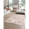 Mias Teppiche Mia's - Tappeto Stefanie per soggiorno, camera da letto, 160 x 230 cm, a pelo corto, colore: Rosa/Grigio