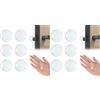 TOZKZO 6 Pezzi Fermaporta Maniglia, Paracolpi Porta 40x8mm Fermaporta Adesivo, Trasparente Gommini Porte Maniglie per Bagno, Pareti, Superfici in Vetro (Confezione da 2)