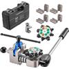 VEVOR Kit di Strumenti per Svasatura Tubi Freno, Kit Professionale di Strumenti per Svasatura Doppia a 45° per Tubi Sottili in Acciaio, Rame e Alluminio da 4,76 mm, 6,35 mm, 7,94 mm, 9,52 mm, Multiuso