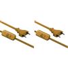 Electraline 01545 Filo per lampada con interruttore, lunghezza: 1,5 m, oro antico (Confezione da 2)