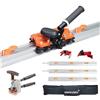 meizuishi 3.0m Tagliapiastrelle Manuale 3 Lame Grande Formato, Spessore Max di Taglio 12mm per Ceramica & Pietra Con clip, Tenaglia & Rotaie 3 * 1m