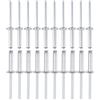 DTGN 4mm x 20mm (DxL) Ciechi Rivetti - 60pz - Buoni per Macchinari Giunzione - Alluminio Cupola Aperto Terminale Rivetto