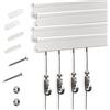 NACETURE Sistema appendere quadri innovativo, include 4 guide per quadri da 61 cm, 4 ganci da 2 m e accessori per l'installazione, kit elegante