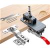 Grasomtools Dima per cerniera nascosta in metallo da 35MM con morsetto rapido, guida localizzatrice accurata per perforazione fori, strumento professionale per lavorazione del legno per montaggio cerniere di