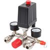 Leikurvo Interruttore di pressione per compressore d'aria, compressore d'aria 240V con 2 manometro, regolatore interruttore del compressore valvola di controllo, compressore d'aria accessori per compressore 90