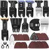 EffektWerk - 116 Pezzi Lame per Seghetto e Kit di Levigatura per Multitool - Accessori Oscillanti per Legno, Plastica, Metallo - Adattatori, Pad Levigatori, Carta Abrasiva