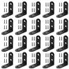 Qzakce Connettori Angolari in Acciaio 50x50mm Staffe Angolari 90 Gradi a Forma di L Supporti Angolo Retto Staffe Squadrette con Viti per Mensola di Legno Tavolo Sedia Finestre Mobili 20 Pezzi Nero