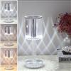 XRR Lampada di cristallo, lampada da tavolo in acrilico con controllo toccante 3D diamante con attenuazione continua, ricaricabile tramite USB, luce notturna per feste, cena Decor luce creativa