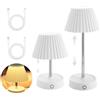 WIYETY Lampada da Tavolo a LED Ricaricabile: 2 Pezzi, Lampada da Tavolo Ricaricabile tramite USB, Dimmerabile, Telescopica, Lampada da Comodino, Adatta per Comodini, Camera da Letto e Soggiorno