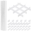 BUYGOO Divisori per Cassetti Grande Kit 10Sets Separatori per Cassetti Regolabile in Plastica Divisori per Cassetti Regolabili Divisori Griglia Cassetto Organizzatore Cassetti Divisori Stanze Ufficio