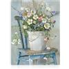 Dazzlewall Quadro Fiorale Vintage Rustico, Poster con Margherite e Fiori Selvatici in Secchio per Bagno Stile Farmhouse Soggiorno 30×40 cm Senza Cornice