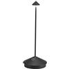 Zafferano, Pina, Lampada da Tavolo Ricaricabile e Senza Fili con Controllo Touch, Utilizzabile anche come Lampada da Esterni, Dimmer, 2200-3000 K, Altezza 29 cm, Colore Nero