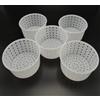 Global Technology 5 Pz. Fuscelle Forme contenitori da 900 gr. per Formaggio - Caciotta - Ricotta ecc. - Silicone - Cilindrico - Bianco